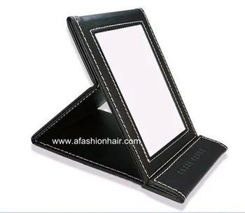 

1pc BB Style in folding beauty portable makeup mirrors make up women light pocket desktop brand mirror chocolate