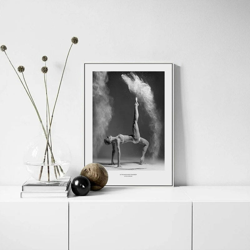 Character Dance Canvas Painting Nordic Style Poster Black And White Picture Posters Living Room Wall Art Pictures Print Unframed