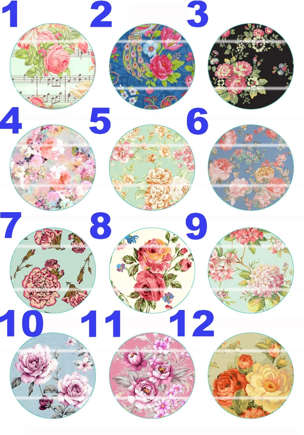 

Handmade 10mm~25mmColorful picture Retro Round Glass Cabochons for Necklace Decoration and Phone Chain Accessaries 60 /pc