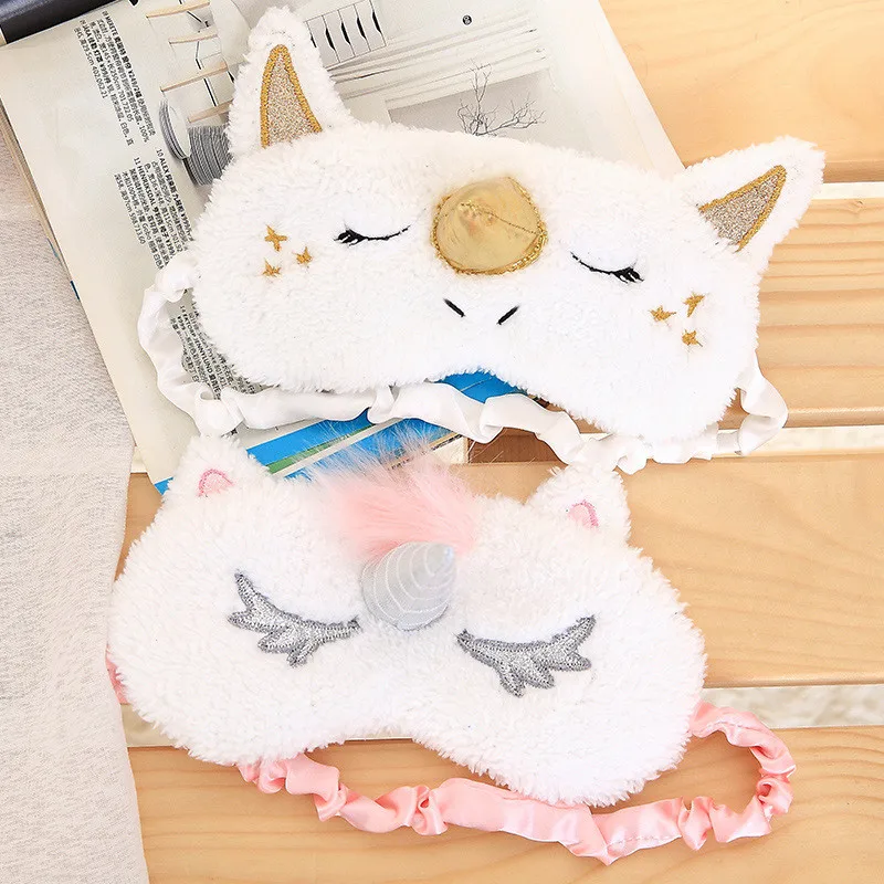 

New Cute Face Unicorn Eye Mask Eyeshade Shading Sleep Cotton Goggles Eye Mask Sleep Mask Eye Cover Health Care