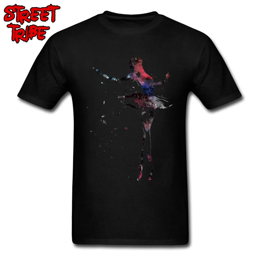 dancer ballet 100% Cotton Fabric Men Short Sleeve Tops T Shirt Gift VALENTINE DAY T-shirts 2018 Newest O-Neck Top T-shirts dancer ballet black