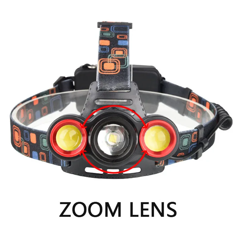 Litwod Z201183 светодиодный налобный фонарь XM L T6 COB зум объектив Головной мощный