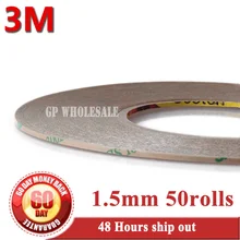 Промо-акция! 50x 1,5 мм* 55 м 3 м 300LSE прозрачная 2 сторонняя клейкая супер прочная клейкая лента iphone 4s 5 ipad рамка сенсорная панель Ремонт