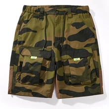 Камуфляж мужские шорты Карго Для мужчин s мужские шорты в повседневном стиле свободные шорты мужские военные Короткие штаны WY04