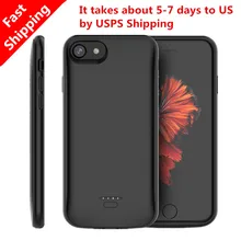 США Быстрая чехол для iPhone 6 6S 7 8 батарея зарядное устройство чехол 4000 мАч Зарядка Powerbank чехол для iPhone 5 5S SE Аккумулятор Чехол