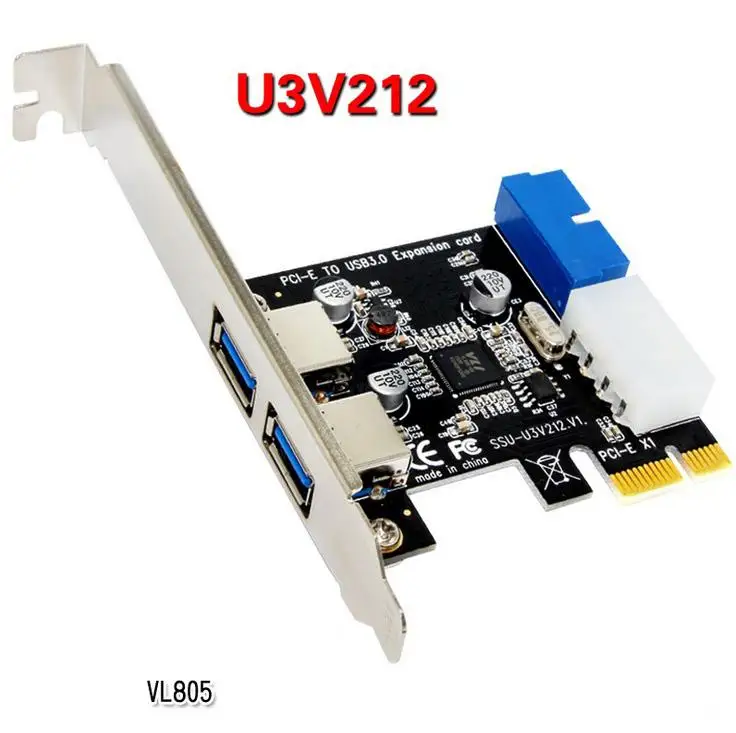 USB 3 0 PCI E адаптер для карты расширения внешний 2 порта USB3.0 концентратор внутренний