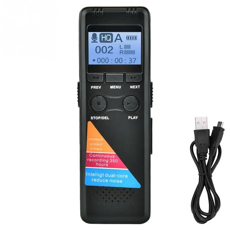 8 ГБ мини MP3-плеер USB Цифровой диктофон Профессиональный аудиодиктофон 3D стерео флэш-накопитель звук Запись Ручка встречи