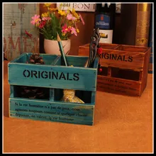 1pc High Quality Retro Vintage Wooden Table Sundries Container Home Deocation Pen/Pencil Wooden Stationery Storage Box