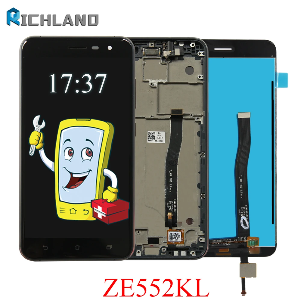 

Richland highscreen For Asus ZenFone 3 ZE552KL LCD Display Panel Touch Screen Digitizer Assembly For Z012D Z012DC Z012DA+tools