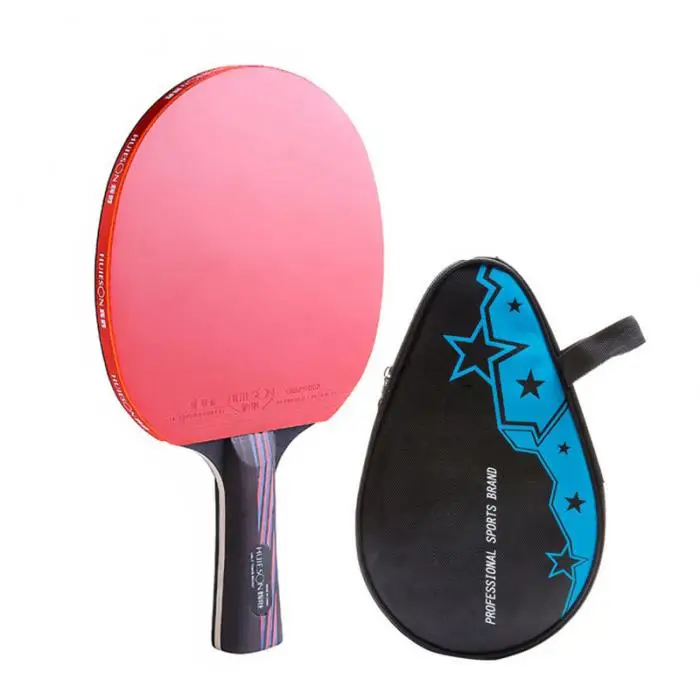 Горячая Pingpong Paddle ракетка для настольного тенниса летучая мышь углеродный волокнистый слой резины для тренировок спорта MCK99