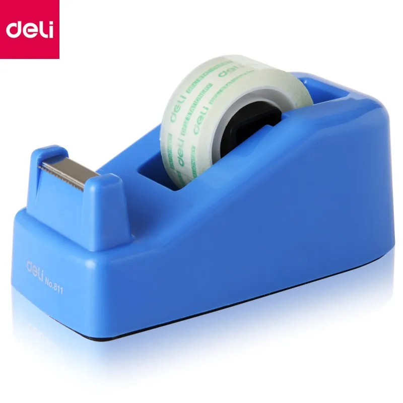 

Deli 1 Pc Tape Dispenser Tape Seat Small Size for Adhesive Tape Width Less Than 18mm Bank Office Tape Cutter Random Color