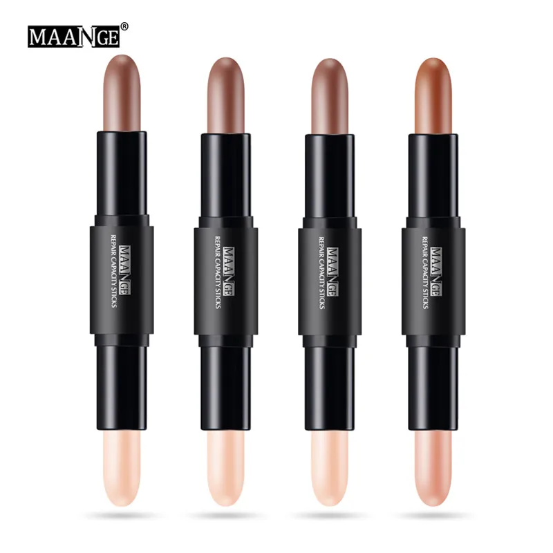 

MAANGE Face Highlighter Concealer Stick Shimmer Powder Shadow Repair Pencil Bronzer Contour 3D Brightener Beauty Cosmetics