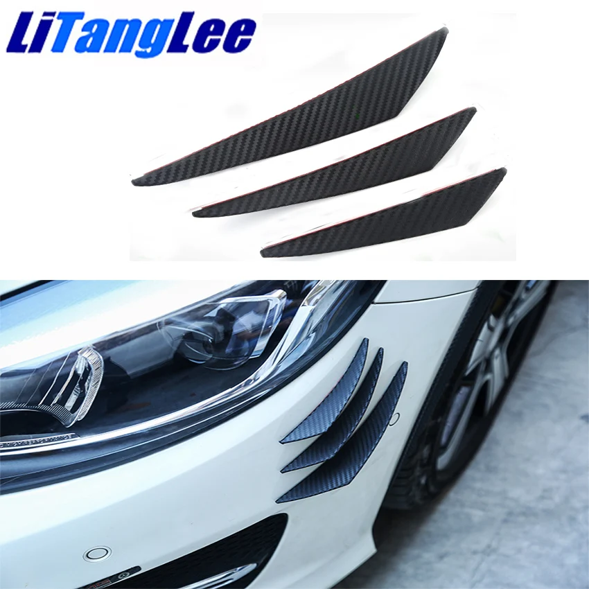 Litanglee For Ferrari F40 Six pieces Car bumper air knife Automobile Spoiler Canards decoration Sticker Trim Avoid collisions