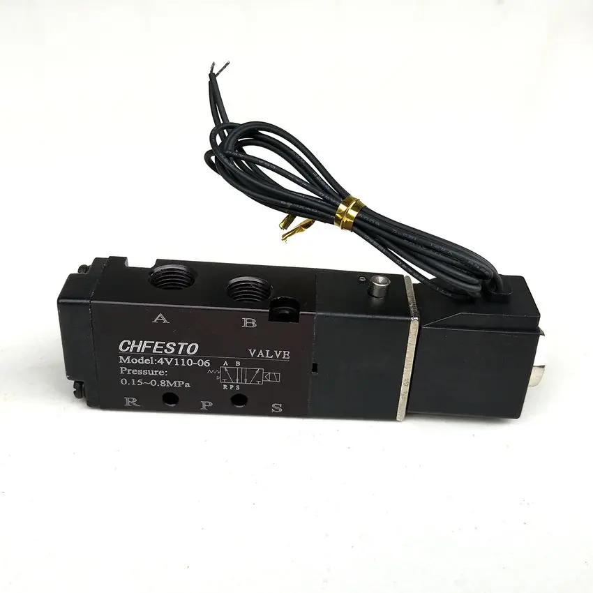 

4V110-06 DC24V AC220V Pneumatic Solenoid Valve 1/8''
