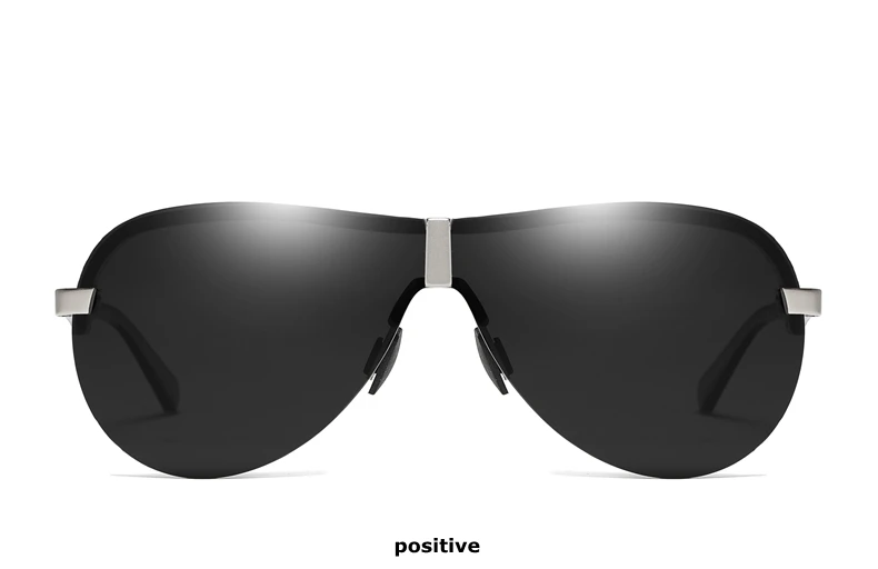 Новинка, поляризованные солнцезащитные очки из алюминиевого сплава без оправы, мужские солнцезащитные очки для вождения, мужские фирменные дизайнерские солнцезащитные очки
