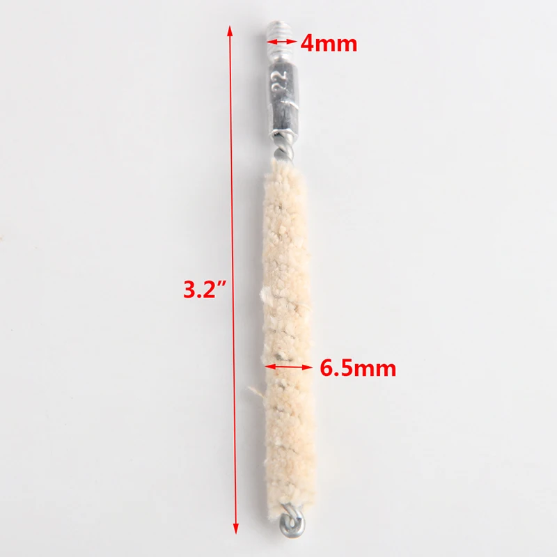 Tactical .22cal Mop Brush Cotton Clean Swab Gun Cleaning Brush for Hunting Rifle  5pcslot RL37-0049-22 (1)