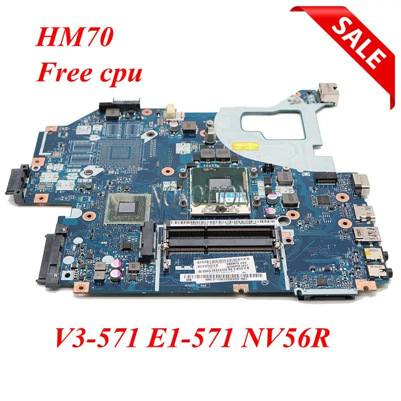 NOKOTION Q5WV1 LA-7912P материнская плата для ноутбука acer E1-571G V3-571 V3-571G E1-571G NBC1F11001 NB. C1F11.001 HM70 SJTNV процессор