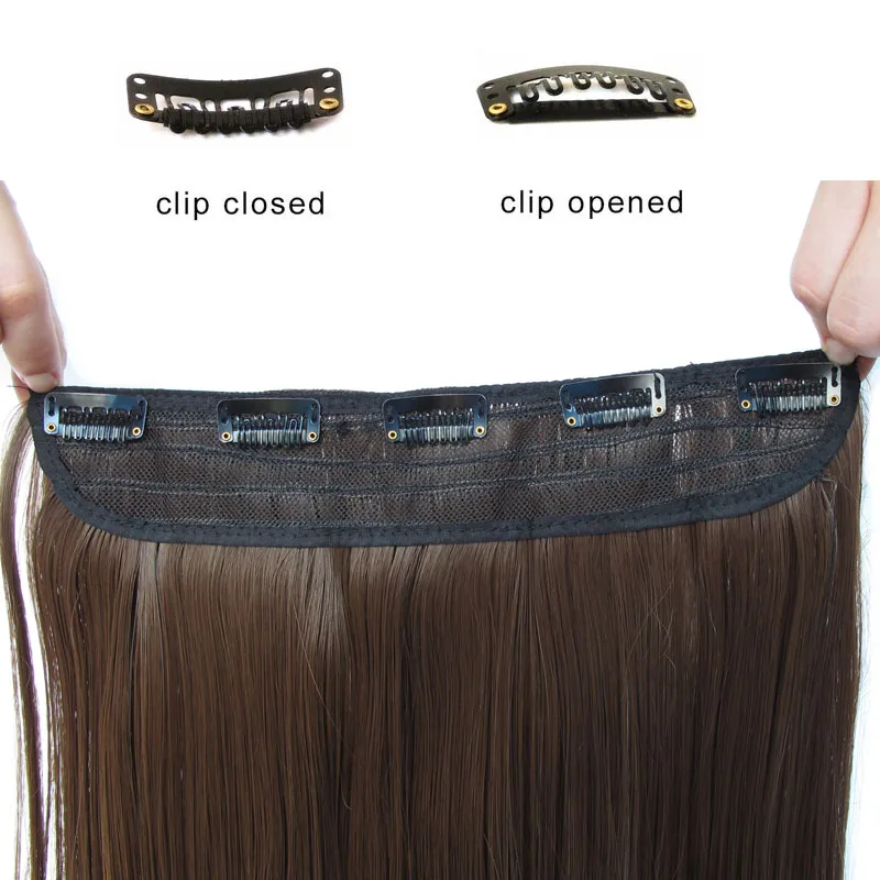 jeedou Straight Hair Clip in One Piece Hair Extensions 5Clips Synthetic 24\ jeedou Straight Hair Clip in One Piece Hair Extensions 5Clips Synthetic 24\
