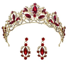 Роскошная Свадебная Корона невесты диадемы и короны Мода Золотая Королева Корона головной убор «Принцесса» Свадебные украшения для волос аксессуары