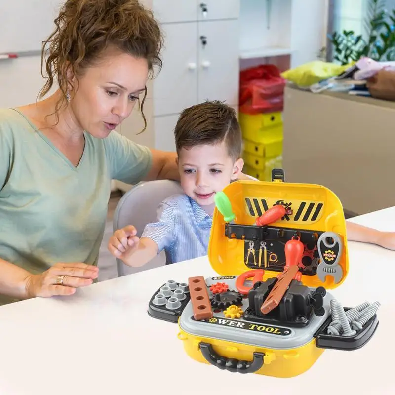 Имитирующий инструмент сумка на плечо набор для Детский чемодан игрушки для интеллекта разборка инструмент для моделирования обучающая игрушка для мальчиков