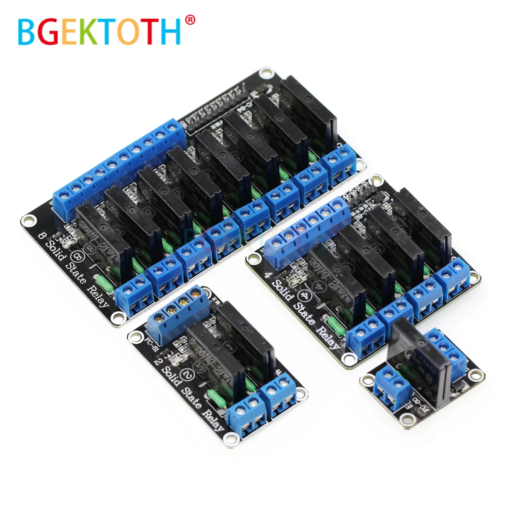 Modulo Relè 1/2/4/8 Canali 5V Dc A Stato Solido A Basso Livello G3Mb-202P Relè Ssr Avr Dsp Per Arduno Kit Fai Da Te Kit Di Studio