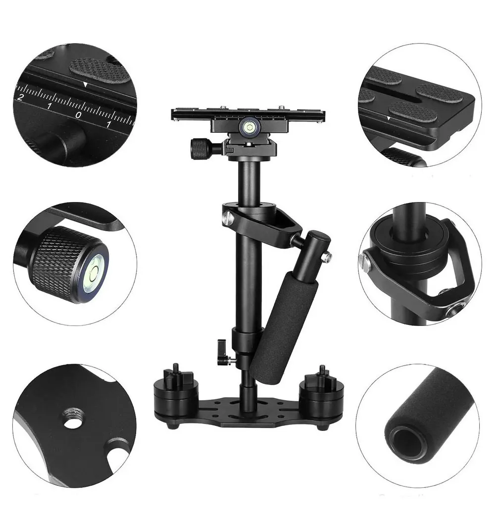 S40 S60 S80 Handheld Stabilizer 40cm 60cm 80cm Aluminum Steadicam  Steady Cam for Camcorder Camera DV DSLR Video Camera (9)