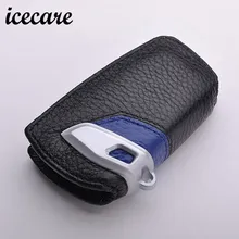 Icecare Genuine Leather Car Key Cover Case For Bmw F30 F10 F20 118I New 1 2 3 4 5 6 Series X3 X4 320I 116I 328I 530I Key Case