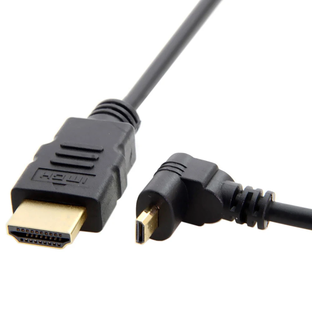 50 см Micro HDMI Прямоугольный штекер (90 градусов) Поддержка 4k|Кабели HDMI| |