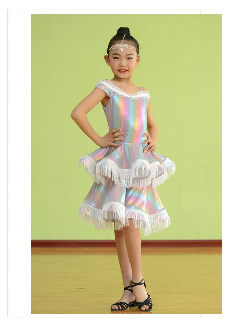 Детская одежда, платья для участия в конкурсах бального танца, детская юбка с бахромой латиноамериканских танцев танцевальное платье для девочек костюмы для латиноамериканских танцев наряды DQS1741