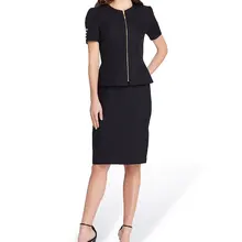 Костюмы богини черные женские рабочие костюмы минималистичные костюмы офисные женские костюмы на заказ 2 шт куртка/юбка