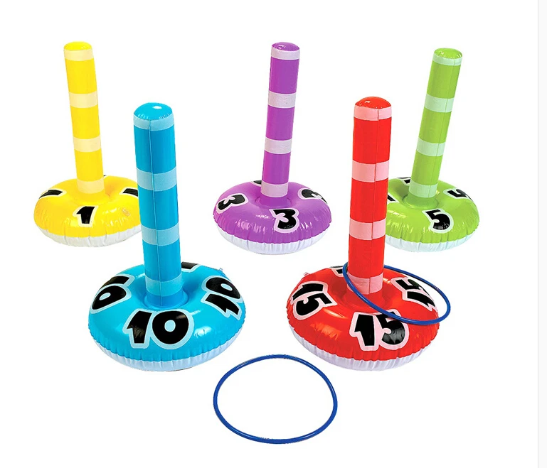 2015 New Pvc Inflatable Ring Throwing Games Children Toy Circle Set Of