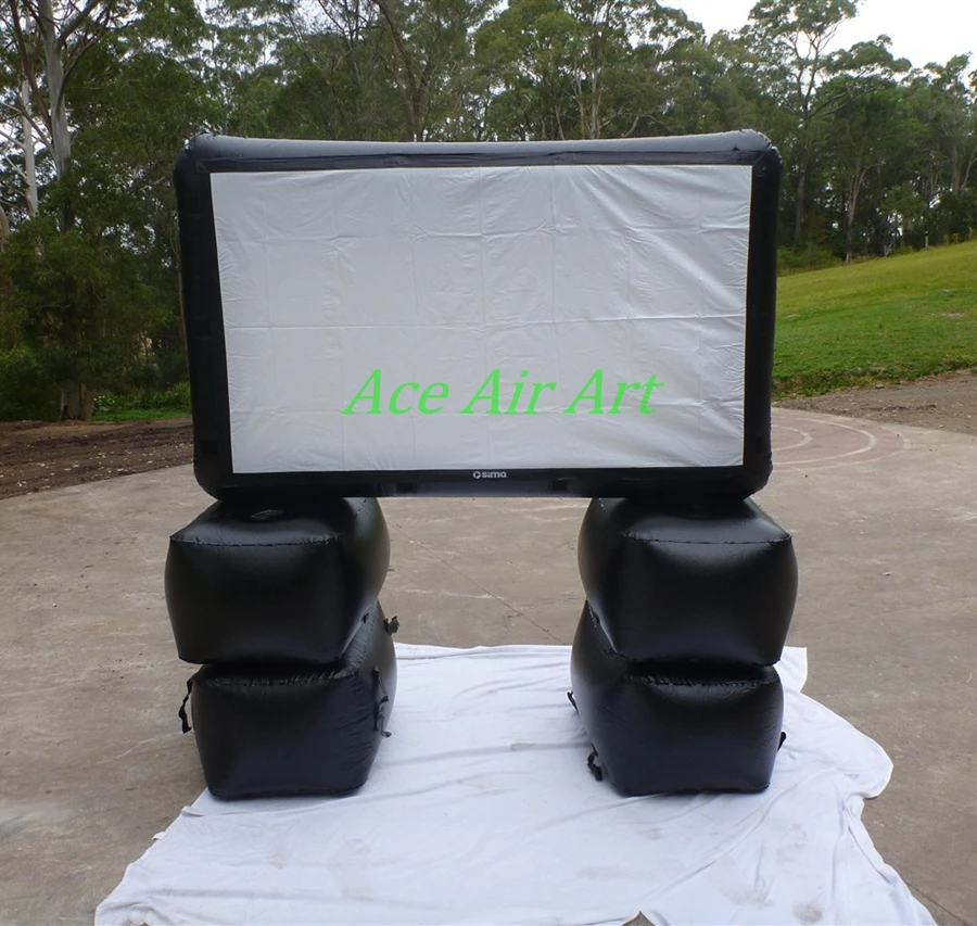 Inflatable movie projection screen Free standing mini inflatable cinema