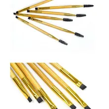 Двойной заканчивается, инструменты для макияжа, бамбуковые расчески ресницы смешение, глаз кисть тушь для ресниц, косметика для бровей гребень кисточка для румян