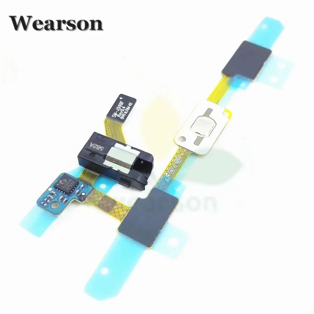 For Samsung J500F J5007 Home Button SenQsor Earphone Flex Cable 100% Original Free Shipping With Tracking Number (1)