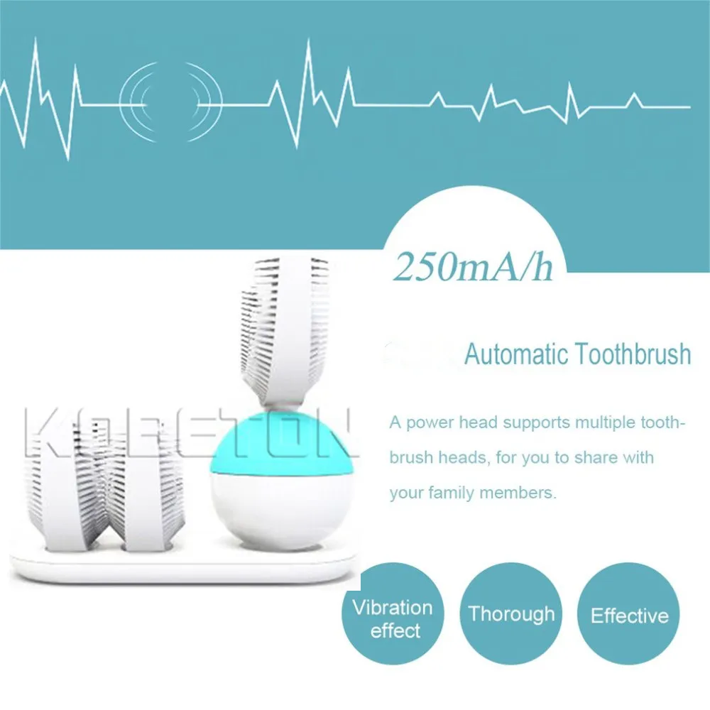 Полностью автоматическая ленивая отбеливающая зубная щетка электрическая зубная щетка гигиена полости рта Уход Беспроводная зарядка звуковая вибрация зубная щетка