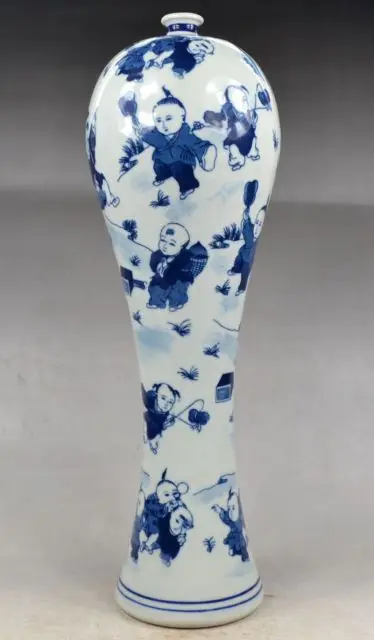 

Collectible China Old Porcelain Handwork Very Rare Beautiful Children Play Vase