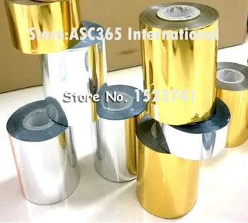 

Free Shipping Gold and Slilver (2 rolls )Hot Foil Stamping Paper Heat Transfer Anodized Gilded Paper