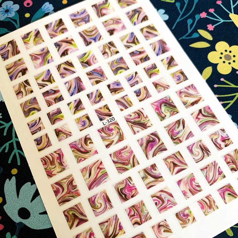 Newest L-244-320 fire Bloom 3d nail art sticker nail decal stamping export japan designs rhinestones decorations