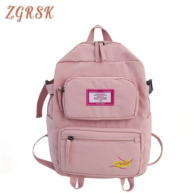 

Woman Canvas Backpacks Bag High School Female Casual Fashion Back Pack Bagpack Girl College Student Campus Backpack Bagpack