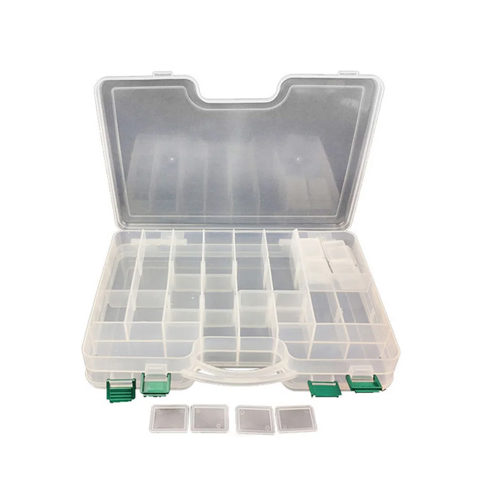 

Loogdeel 1PCS PP Material Multi Functional Box 29.5*22*6cm Plastic Double-layer Fish Lure Fishing Tackle Hooks Box Case
