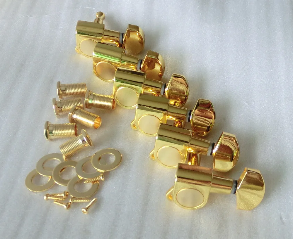 Buy Sell Free Shipping Gold electric guitar machine heads 6pcs in line guitar