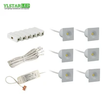 YLSTAR AC85-265V встраиваемый 6x3 W светодиодный мини-прожектор набор светодиодный мини-светильник под свет в шкафу освещение в помещении