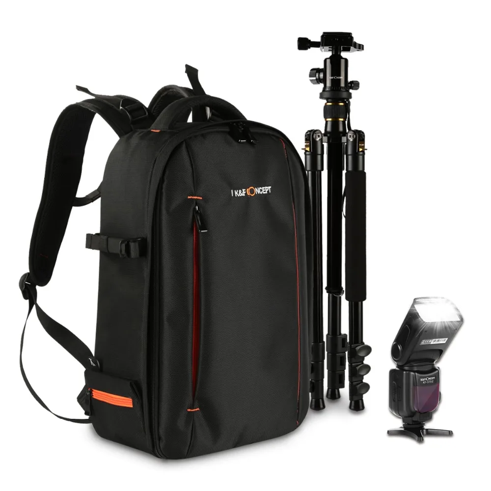 K&F CONCEPT Waterproof DSLR Camera Bag Professional Ball Head Tripod
