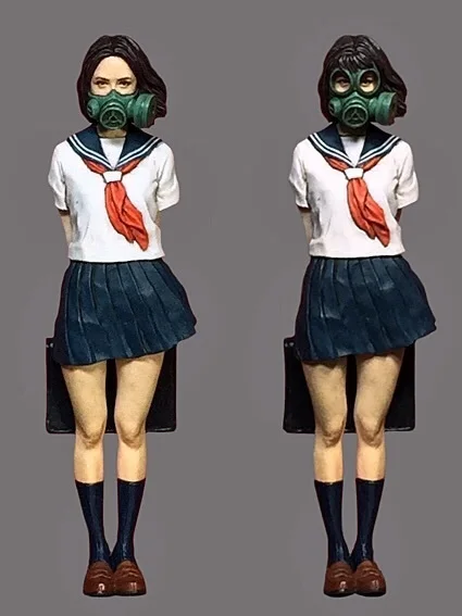 

Resin Figure Kit 1/35 Girl with Mask Miniature Model Kit