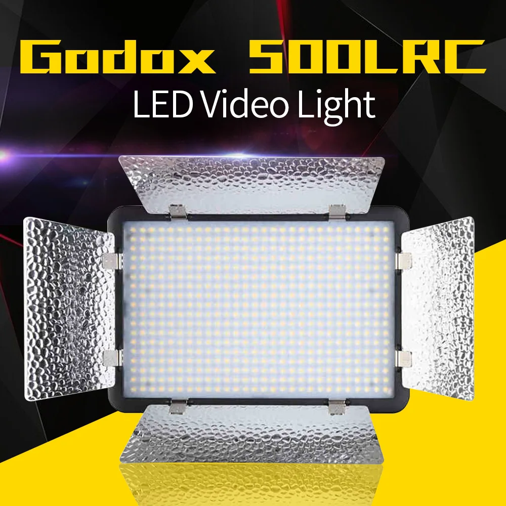 

Godox 500 LED Lamp Panel LED500LRC 3300-5600K Bi-color Video Light Lighting+ Power cable + Wireless Remote
