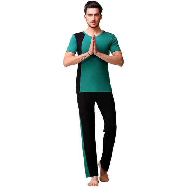 Professional Yoga Set for Men Breathable Loose 100 Cotton Modal