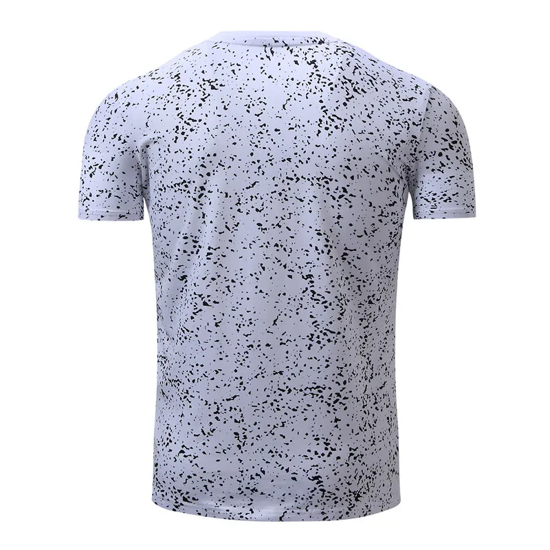 FREDD MARSHALL Brand Men T-shirts 2018 New Men\'s Cotton V Neck Short Sleeve Words Polka Dot Print Fashion Tee Shirt Tops Clothing  (8)