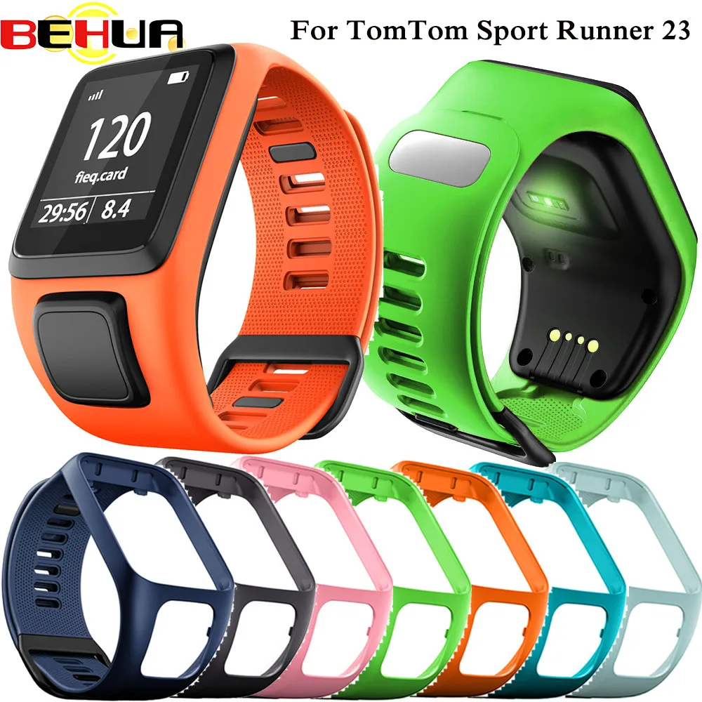 

1:1 original Wristband Soft Silicone Replacement Watchband Strap For TomTom Runner 2 3 Spark 3 Series GPS Sport smart Watch band