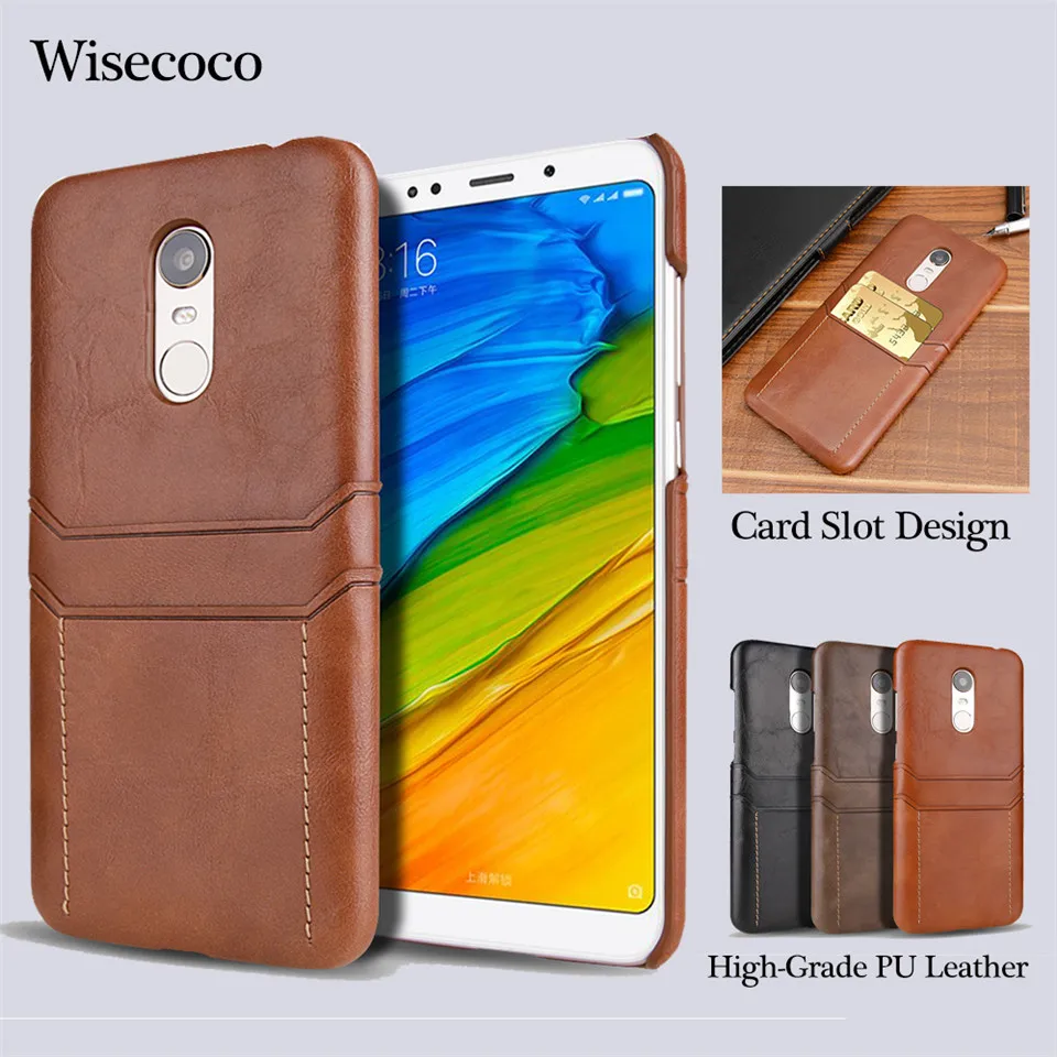 

Leather Card Case for Xiaomi Mi Redmi 5 Plus 5plus 5.99 Luxury Credit Slot Holder Wallet Hard Back Cover on Xiaomi Redmi Note 5
