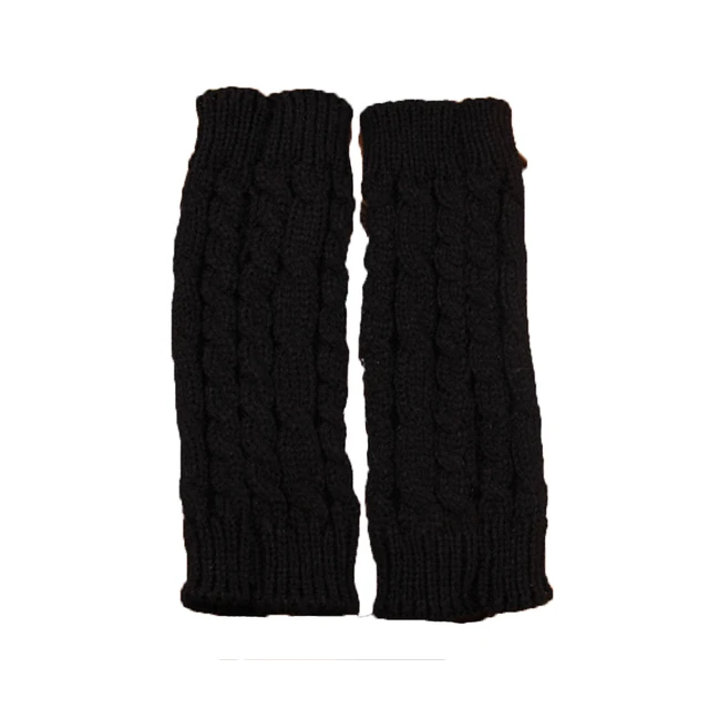 1PCS20Cm Women Gloves Stylish Hand Warmer Winter Gloves Arm Crochet Knitting Faux Wool Mitten Warm Fingerless Gloves Gants Femme